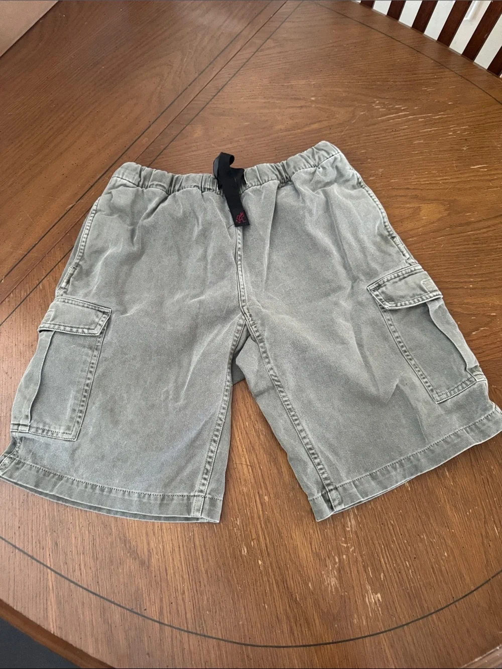 VTG Gramicci Belted Shorts Climbing Military Olive Green Hiking Unisex Large EUC